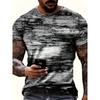 Modisches Herren-T-Shirt in Übergröße 3D Graffiti Muster gedruckt Herren Freizeit-T-Shirt Herren Sommer Outdoor Sport Oberteil Übergröße Sportbekleidung
