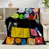 1PC Colorful Dream Island Collage Flannel Blanket Gift, Suitable for Both Men And Women, Soft Ideal for Beds And Sofa, Birthday Or Christmas Gift