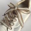 2Cm Bow Wide Flat Shoelaces Fish Silk Transparent Striped Shoelaces Sneaker Black Sport Training Shoes Casual Shoes Laces