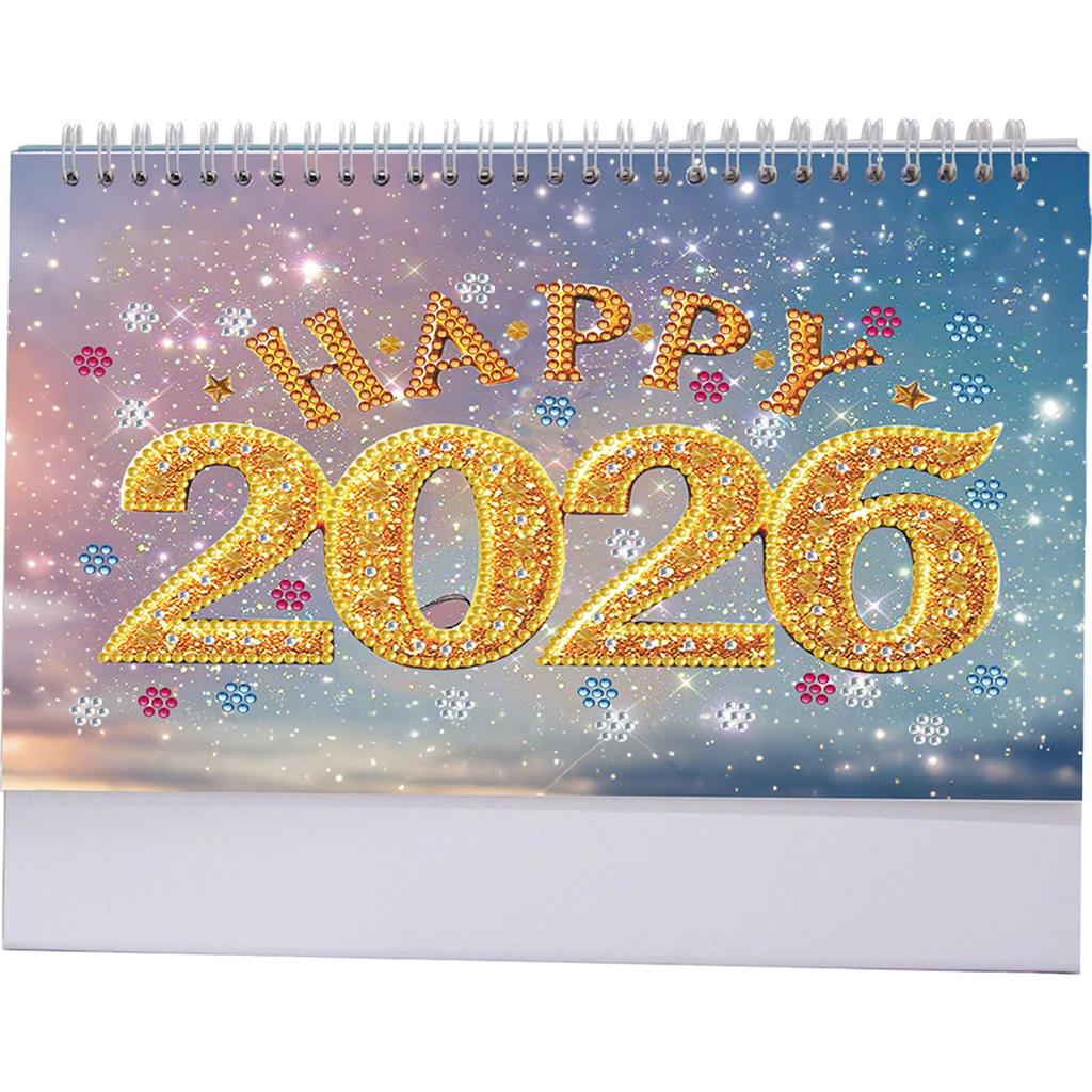 Diamond Painting Monthly Calendar Kit Diamond Painting Paper Calendar Monthly Flip Tabletop Calendar for Adults Beginners
