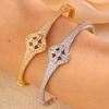 sand gold jewelry buckle diamond-encrusted copper-plated  women's light luxury high-end imitation gold does not fade for a long time 