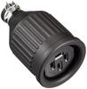 Grounding 3P Waterproof Rubber Cord Connector WA3429KP Black