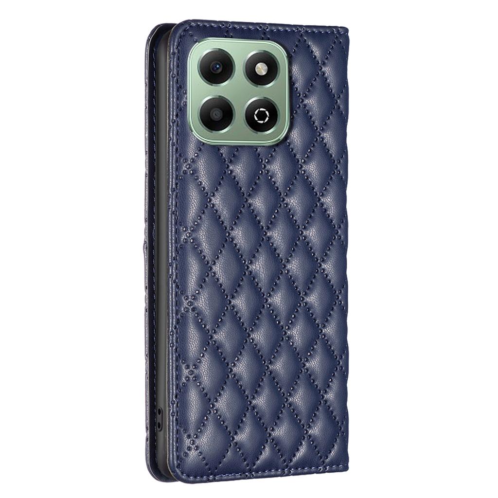 BINFEN COLOR BF Style-16 For Honor X6b 4G Case Card Slots Leather Rhombus Phone Cover