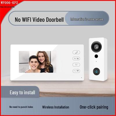 Wireless HD Video Doorbell with Display Screen & Two-Way Intercom
