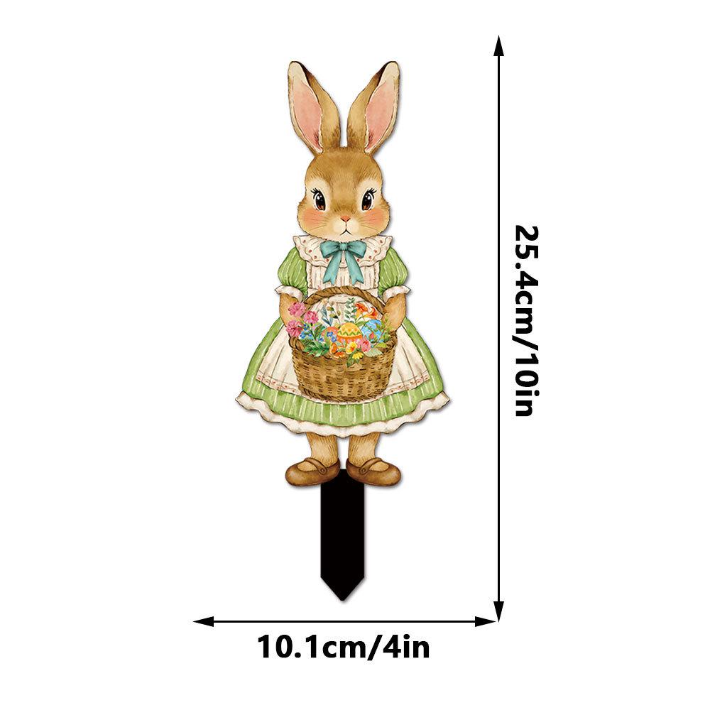 

Easter Bunny Yard Stake - Festive Home & Garden Decoration KT Board Packaging (Double-Sided Printing)