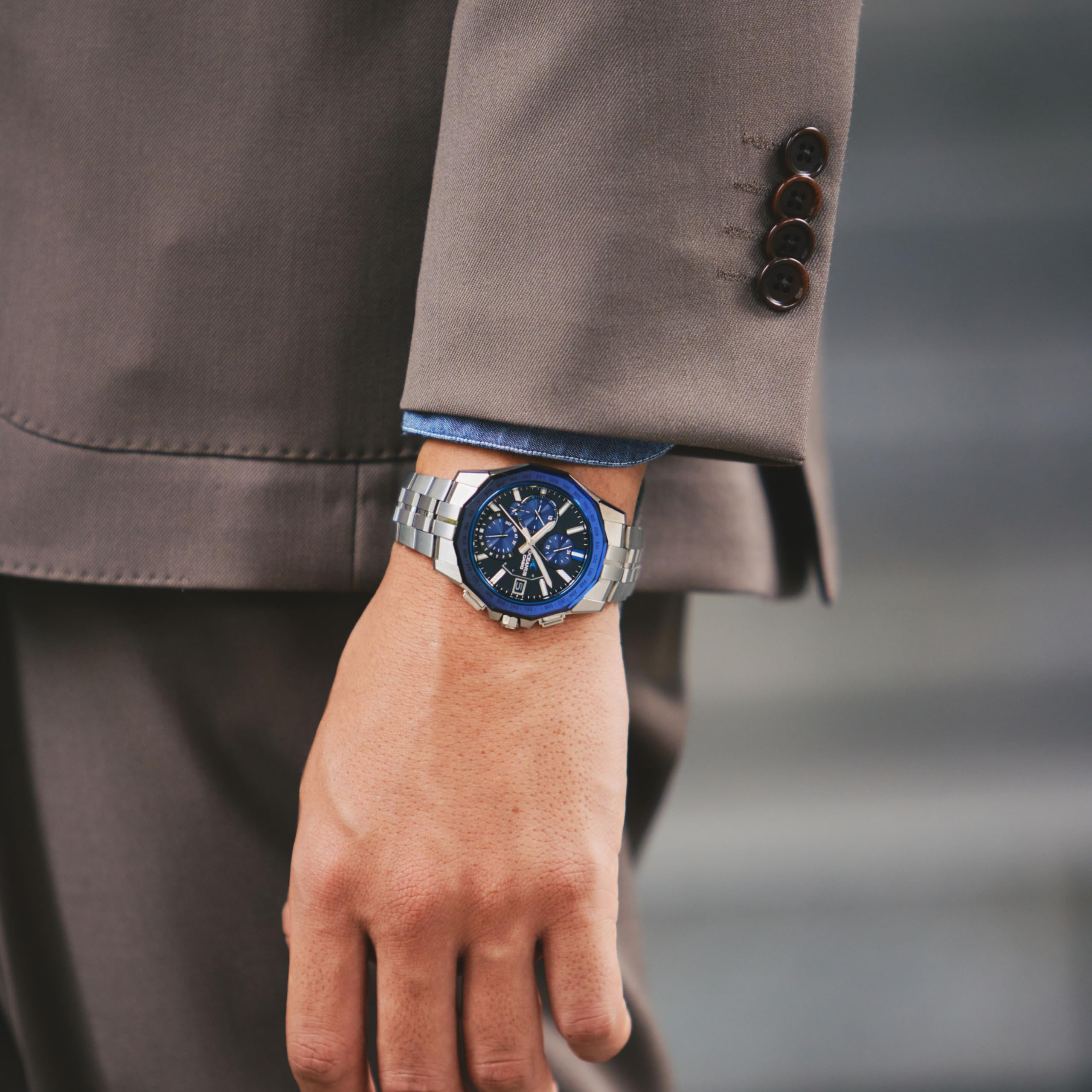 美品OCEANUS OCV-S6000-1AJF Bluetooth Casio Oceanus OCW-S6000-1AJF Manta Slim Case Bluetooth