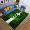 Soccer ball focus on field Print Carpet Rug for Living Room Bedroom Sofa Doormat Home Decor Non-slip Floor Mat