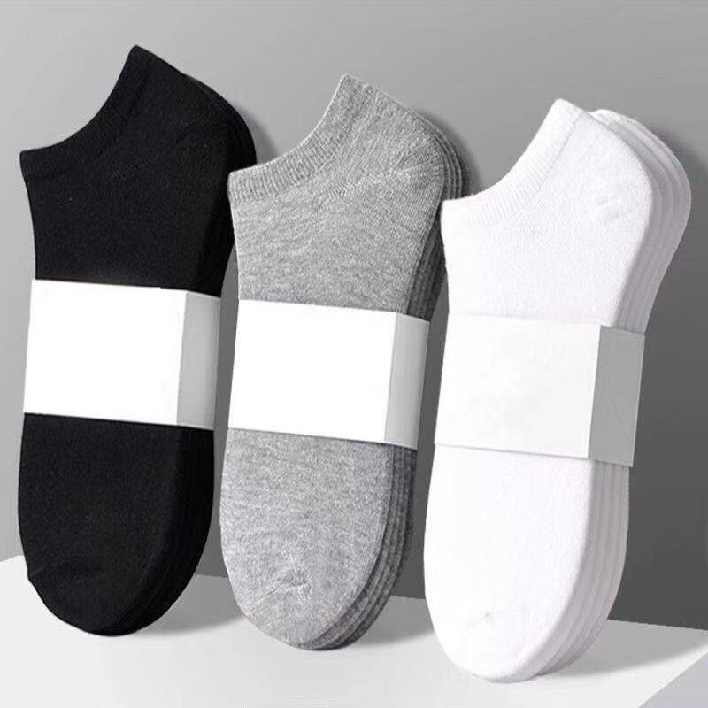 5 Pairs of Men's Summer Thin Classic Sweat Absorbing Deodorizing Invisible Sports Boat Socks