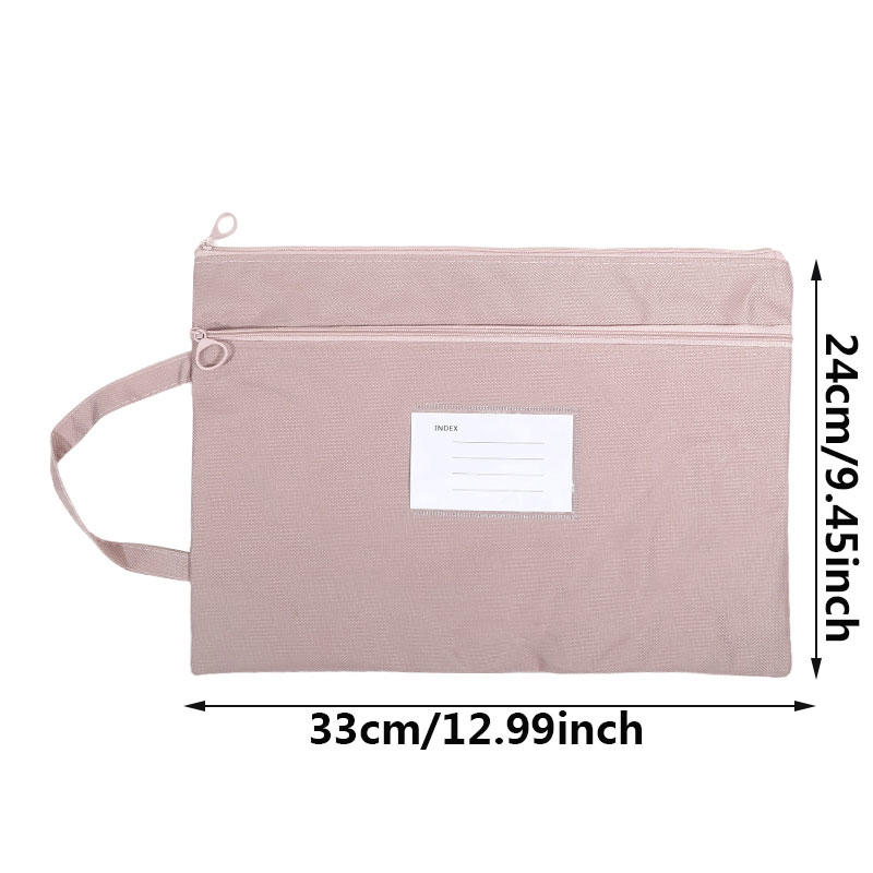 Portable Waterproof File Organizer Double Layers Large Capacity Document Bag For Office School Supplies Travel Storage Oxford Cloth Holder