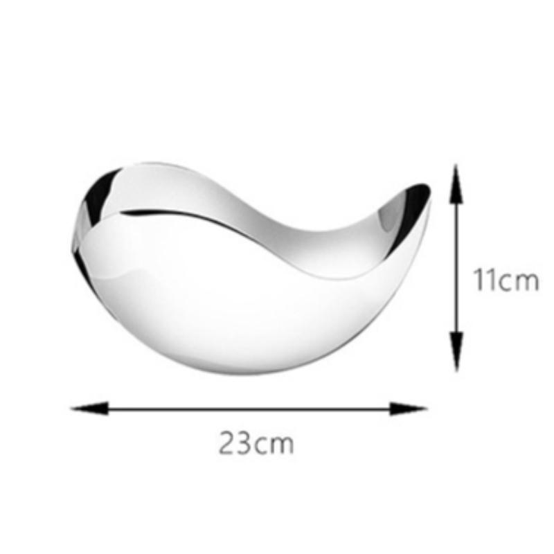 Stainless Steel Fruit Bowl Luxury Large Nuts Food Plate Living Room Kitchen Fruit Bowls Simple Nordic Petal Tray Home Decoration