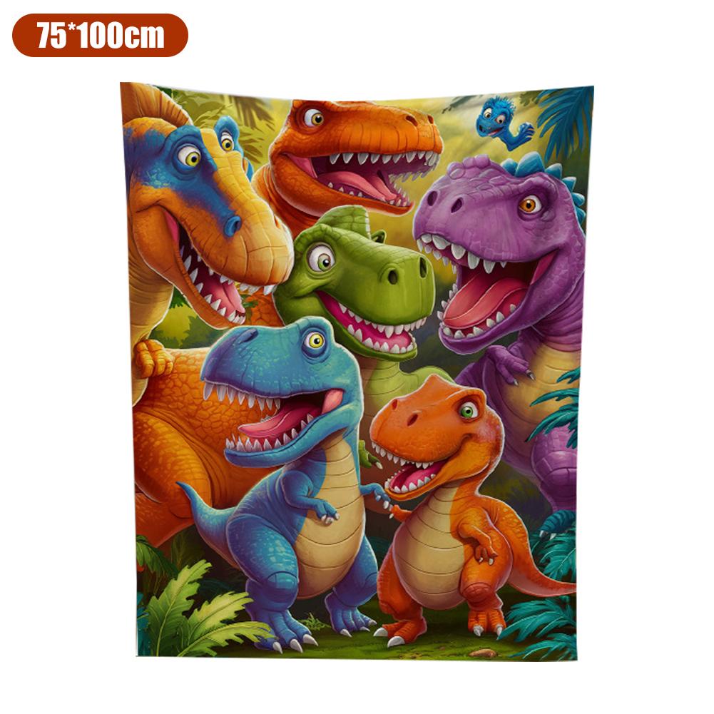 Cute Funny face dinosaur 3D print blanket tapestry comfortable warm blanket lightweight fabric fast shipping washable Flannel