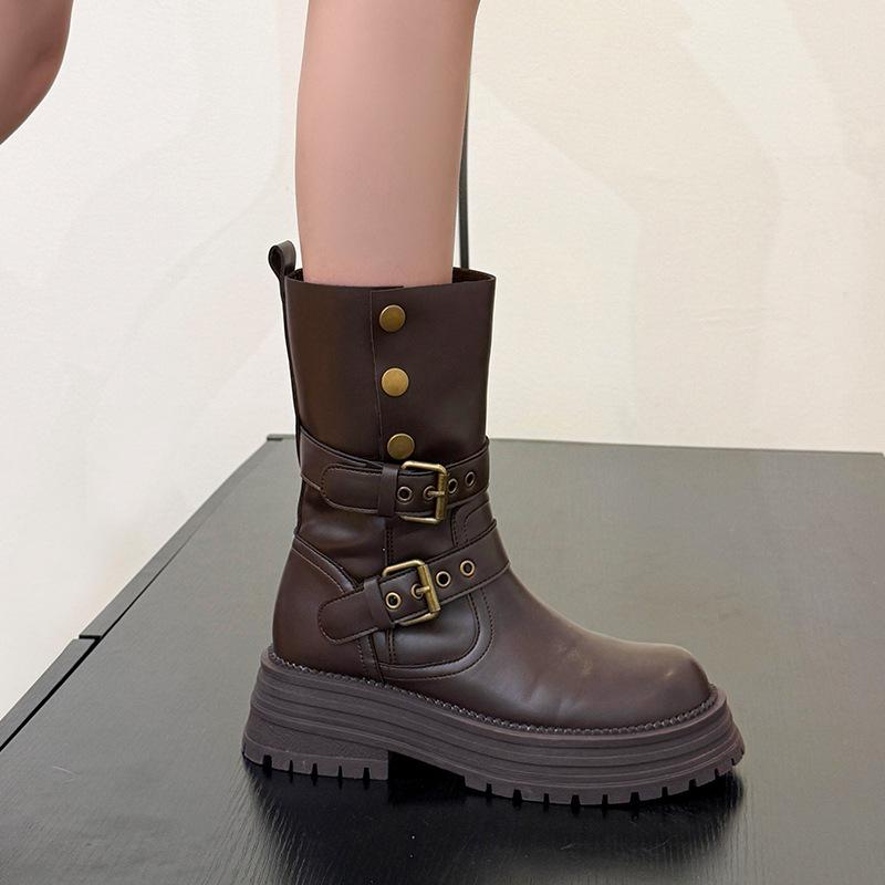 

Sheepskin Edition~ Western Cowboy Boots Women s Chelsea Martin Short Boots Women s Leather 2025 New Maillard Knight Boots 40