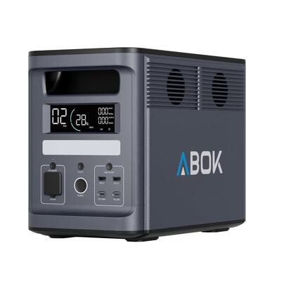 ABOK Ark2000 Portable Power Station - 2000W Output - 1536Wh LiFePO4 Battery - 7 Output Ports - 1.5-2 Hour Fast Charging- Smart App Control