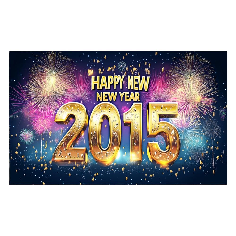 2025 Happy New Year Colorful Theme Party Background Fireworks Golden Balloon Banner New Year Home Party Photo Background