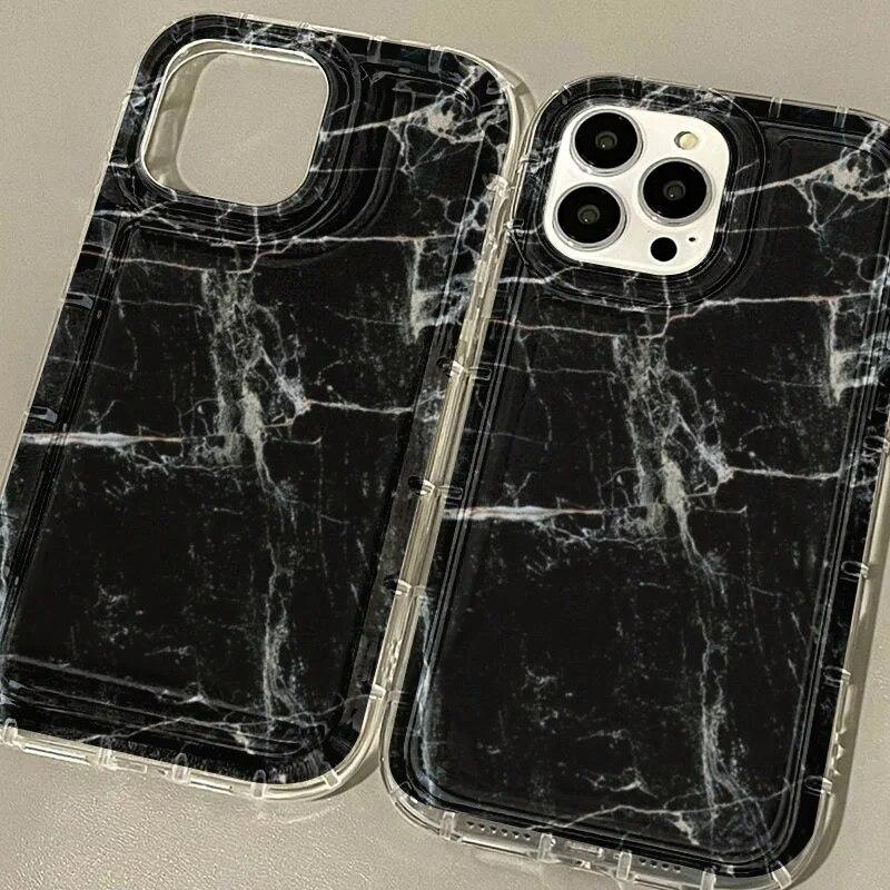 Schwarze Handyhülle mit Farbverlauf und Aquarell-Motiv für iPhone 15 Pro Max, iPhone 11 12 13 14 Pro XS Max XR X 7 8 Plus SE 2020