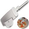 3 In 1 Pizza Cutter Wheel Serrated Edge Serving Spatula with Clip Stainless Steel Pizza Cutter Pizza Grater