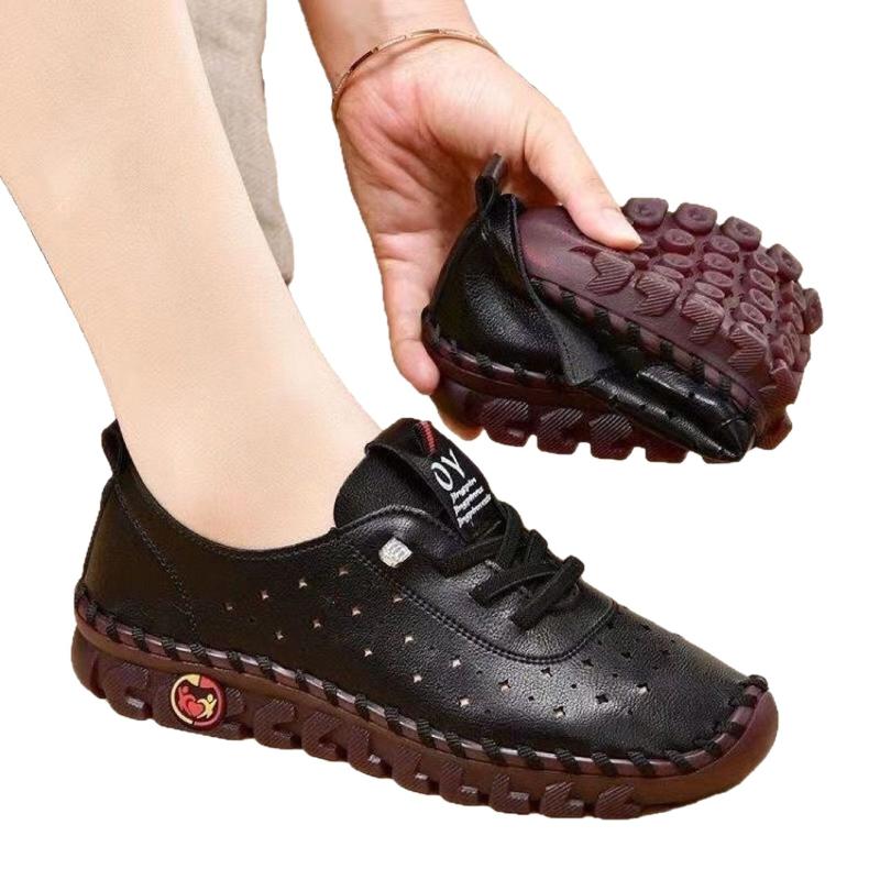 Fashion Retro Versatile Women Shoe Summer New Round Flat Shoes Comfor Anti Slip Women Casual Shoes Simple Soft Soled Women's Sports Shoe