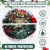 Yousheng Christmas Wreath Storage Bag Transparent Wreath Organizer Dustproof Waterproof Garland Holder with Handles for Holiday Artificial Wreath