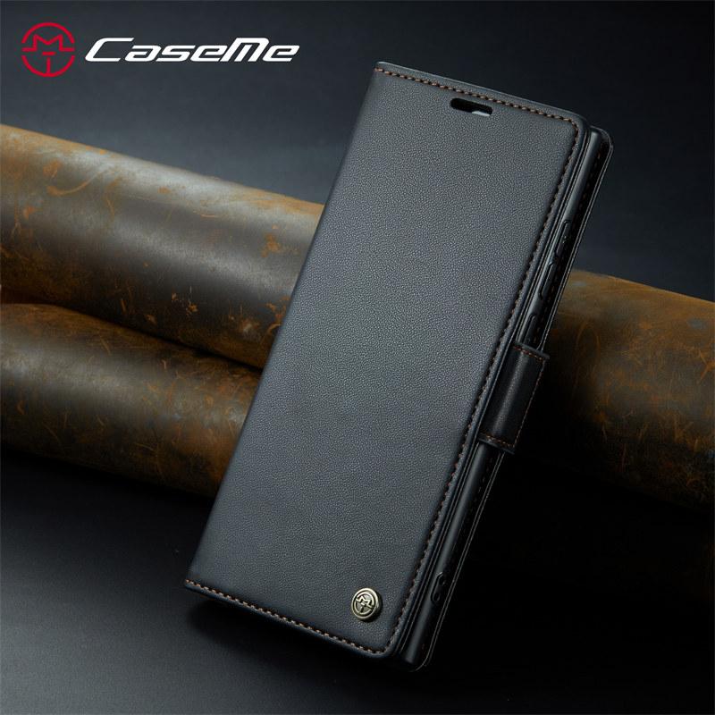 CaseMe Flip Stand Leather Phone Case for Samsung Galaxy S26 Ultra S25 Edge S24 FE S23 Ultra S22 S21 S20 Plus Wallet Card Holder Back Cover Coque Etui