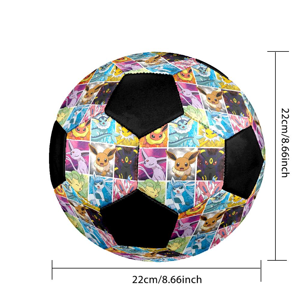 Pokemon Indoor Soccer Ball Colorful Machine Stitched PVC Size 5 Team Training Competition Ready Durable High-Bounce Cool Sports Gift