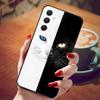 For Samsung Galaxy A55 5G Case Black TPU Silicone Beautiful Pattern Phone Cases for Galaxy A55 Shockproof Soft Cover A 55 6.6''
