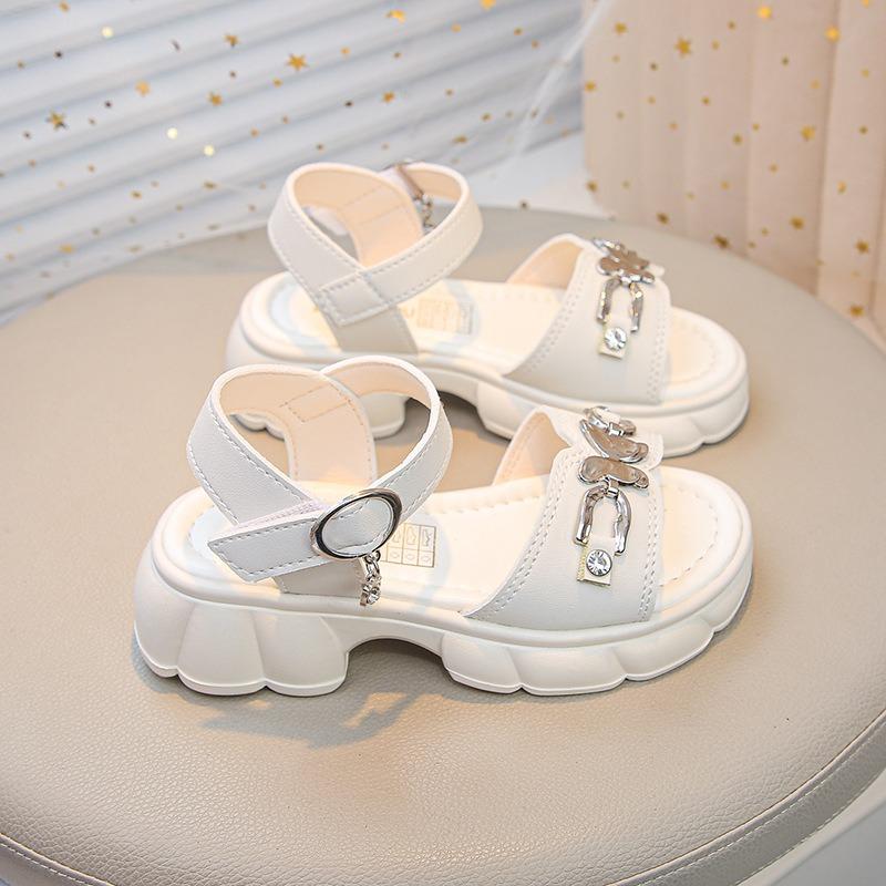Cool Sandals for Girl Soft-Sole Height-Increasing Casual Sandals for Outdoor Wear Butterfly Graphic Cute Girl Shoes