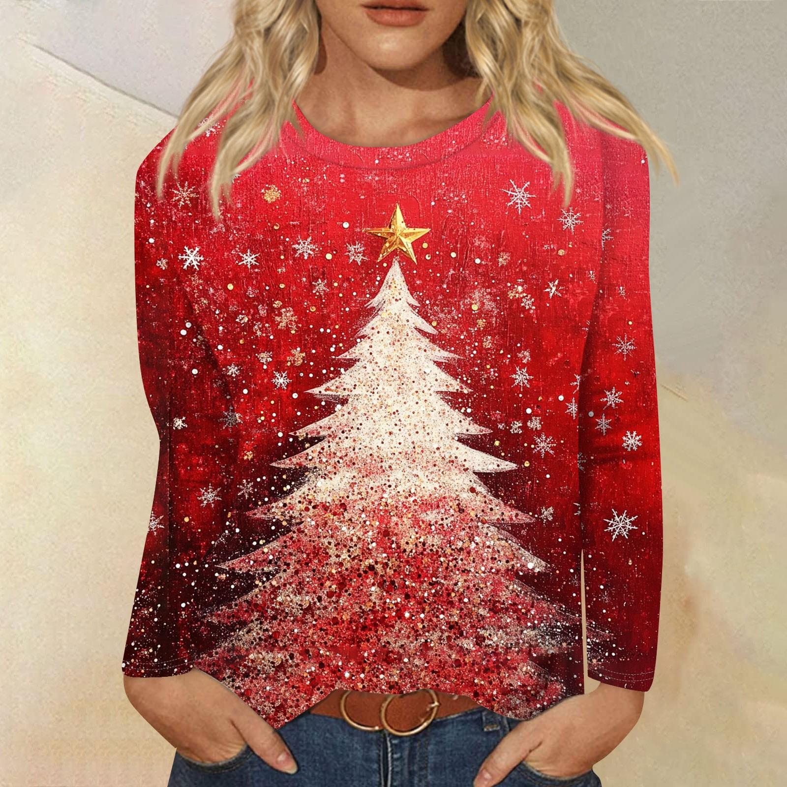 

Жіноча модна повсякденна футболка з круглим вирізом і довгим рукавом, топ із принтом любові M Кіновар