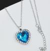 Collana Cuore Blu Europeo in Cristallo Austriaco