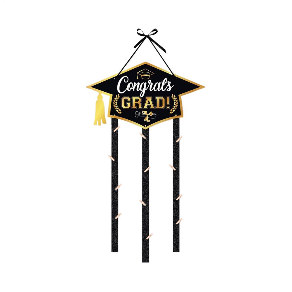 Graduation Photo Display Grad Hat Graduation Card Display Holiday Party Supplies Wall Decorations For High School Kindergarten