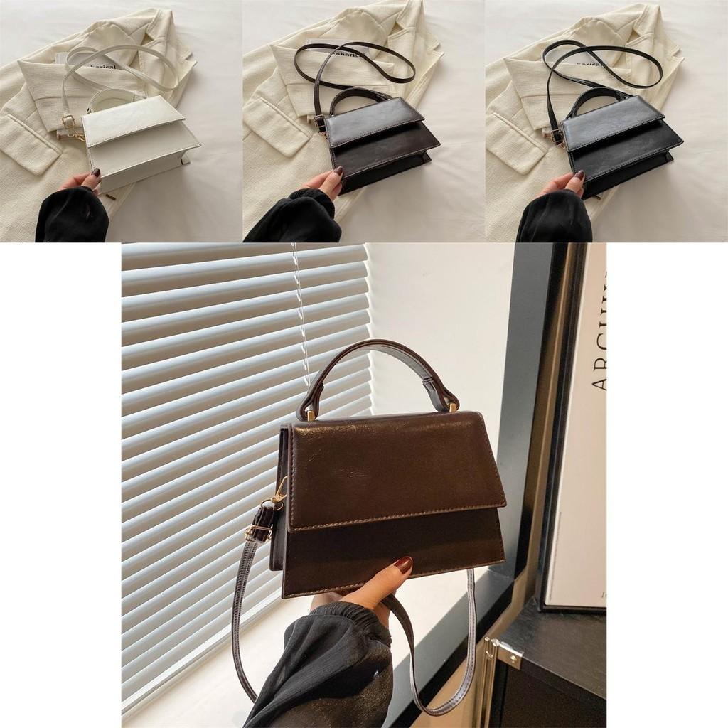 Chic Minimalist Women's Sling Bag Summer 2024 Trendy Pu Leather Square Handbag For Daily Use