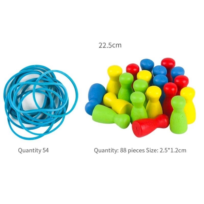 Kid Chain Triangle Chess Social Board Game Battle Chess Game Wooden Toy for Parent-Phild Interaction Family Party Logic Thinking