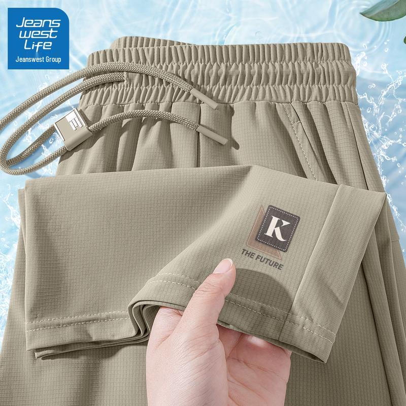 

JEANSWEST LIFE Men s Summer Ice Silk Loose Straight Pants 3XL
