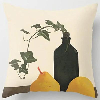 Home Decor Women & Plants Geometric Digital Print Pillowcases Pattern Cushion Cover Suitable For Sofa Bedroom Car Pillow Cover
