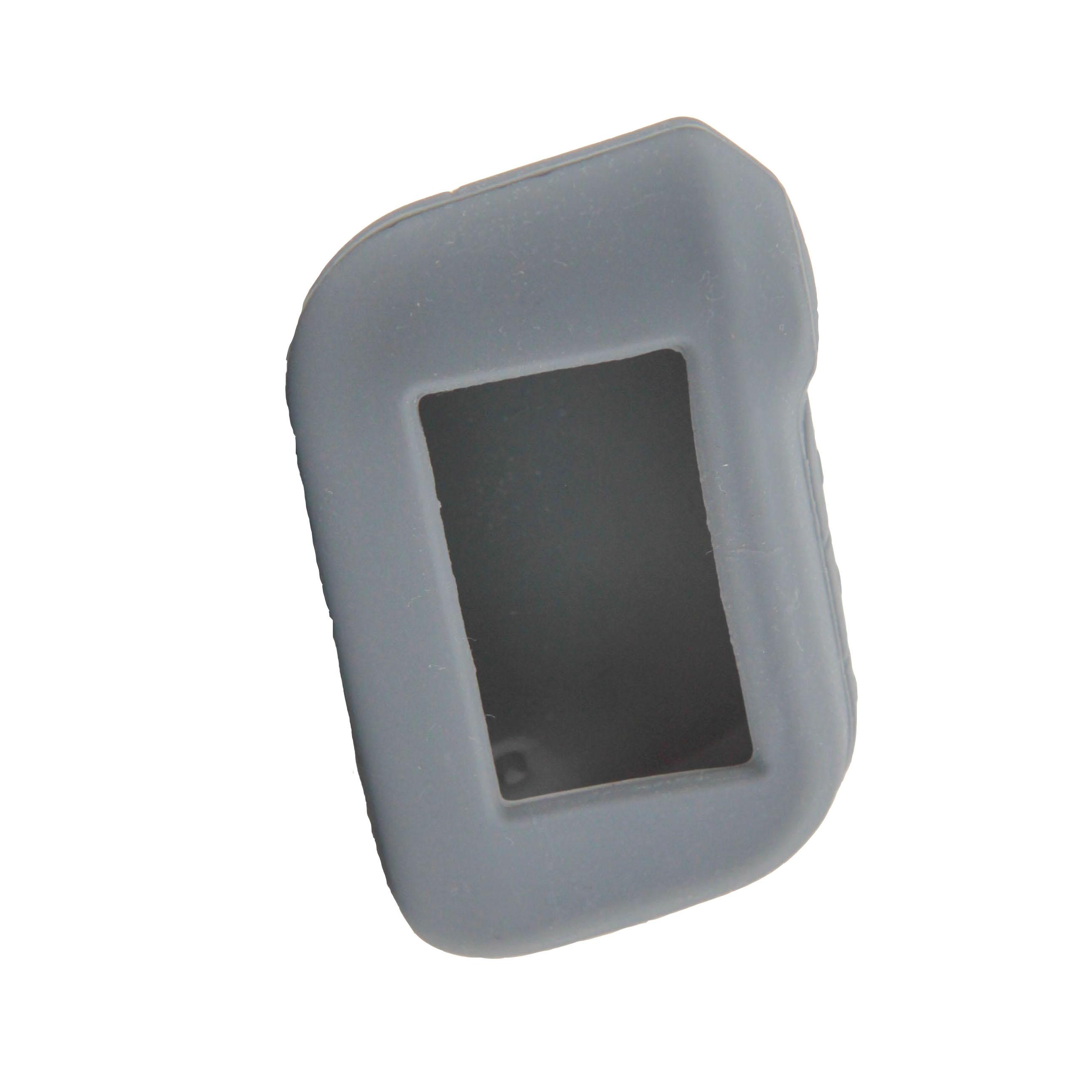 

Силиконовый чехол для автомобильного ключа Starline A93 A63 русская версия чехол для брелока двусторонний ЖК-пульт дистанционного управления автомобильной сигнализацией серый