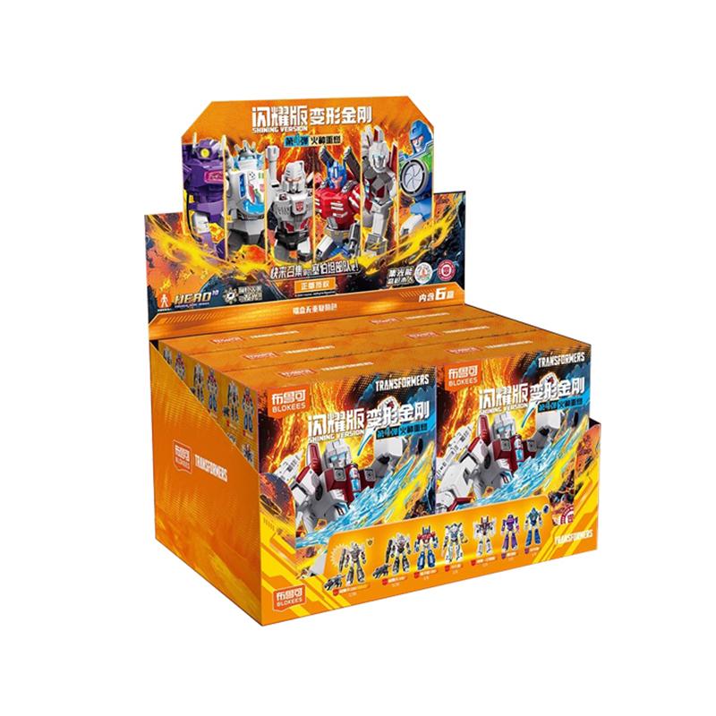 BLOKEES Transformers SHINING VERSION V04 LED Lights IDW MEGATRON OPTIMUS PRIME SG STARSCREAM SHOCKWAVE Action Figure Assembly
