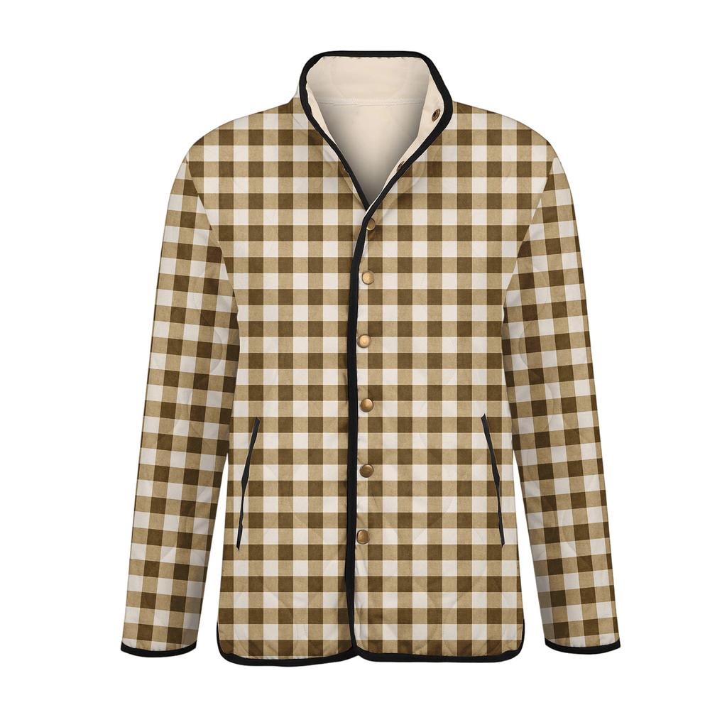 Dámská bavlněná bunda s květinovým potiskem, stojáčkem, plisováním, dlouhým rukávem a zapínáním na knoflíky