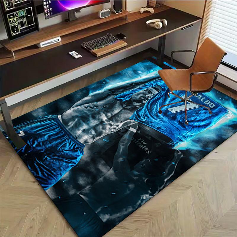 Ronaldo'S Iconic Jersey Carpet For Playroom Bedroom Living Room Sofa Home Decorkids Game Area Rug Nonslip Floor Mat