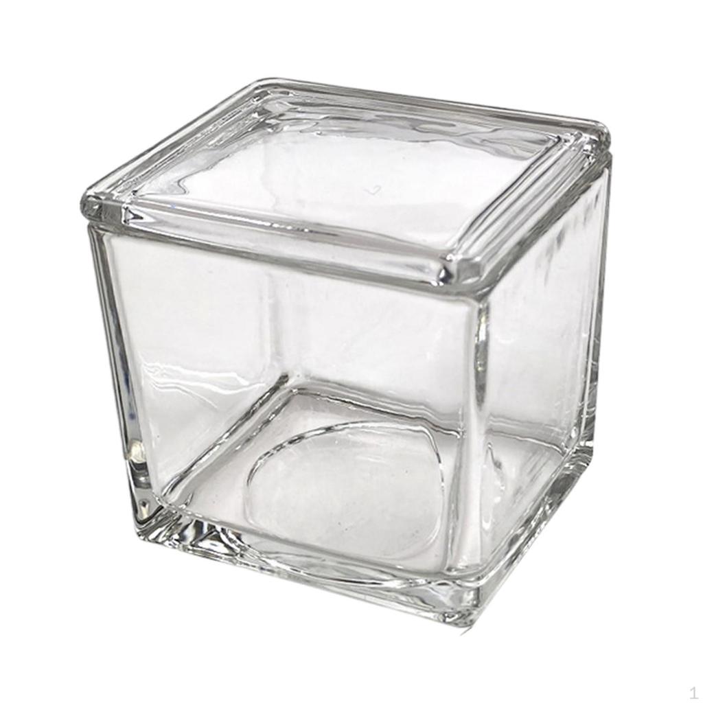 Laboratorní skleněná barvicí nádoba na sklíčka s víkem, nádoba s držákem vzorků