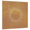 VidaXL Décoration murale jardin 55x55 cm acier corten design du soleil 824491