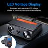 Adaptador Cargador de Coche 7 EN 1 120W PD USB Toma Encendedor Divisor Carga Rápida Con Voltímetro LED Salida CC Accesorios para Automóvil