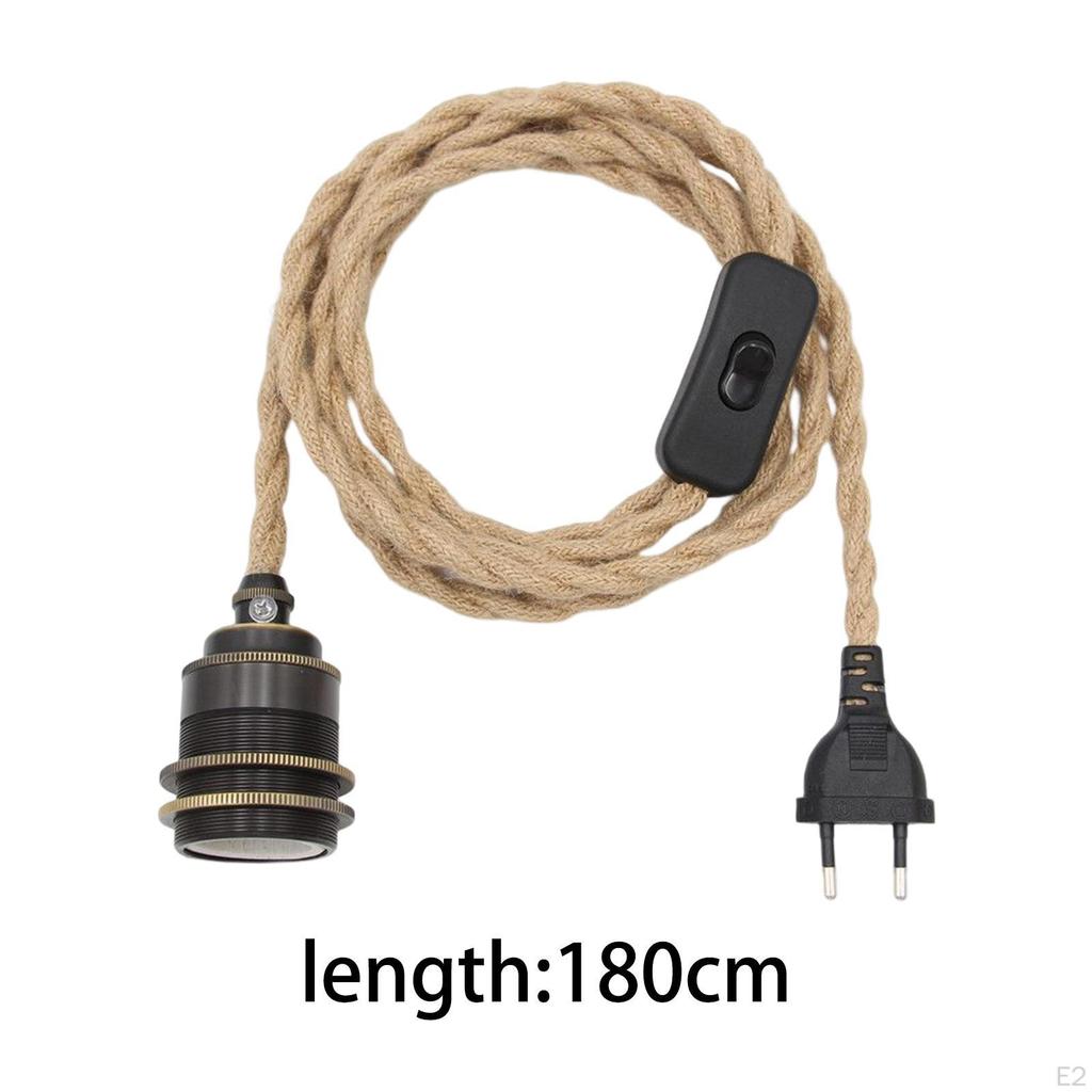 Vintage-Stil-Lampenkabel, flexibel, für industrielle Pendelbeleuchtung, Schwarz