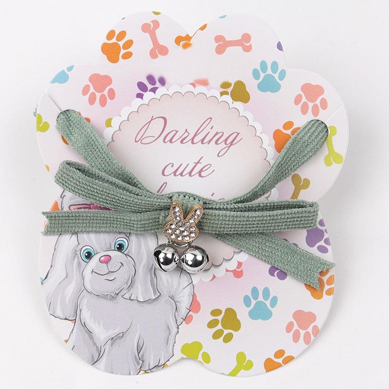 Pet Collar Accessories Bow Cat Bell Necklace Adjustable Corduroy Dog Accessories Pet Supplies