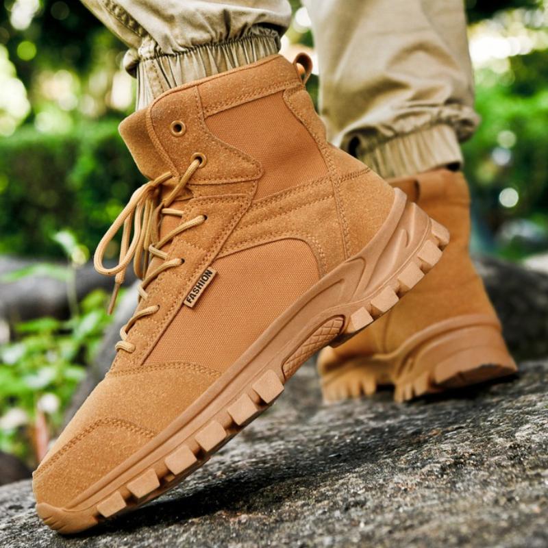 Fashion Outdoor Boots Couples Training Work Boots High-top Hiking Sports Shoes Field Practice Shoes Battlefield Combat Boots