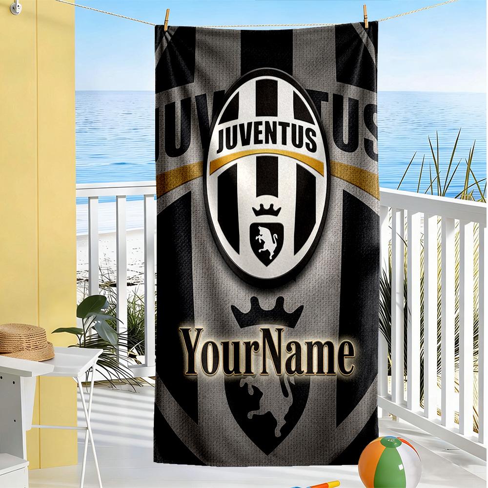 Juventus Customizable Name Beach Towel High Absorbency & Quick-Dry Portable for SwimmingBeachCamping Travel Beach AccessoriesGym