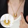 Unique Sun Pendant Necklace for Women 18K Gold Plated No Fade Women's Necklace Fashion Luxury Jewelry
