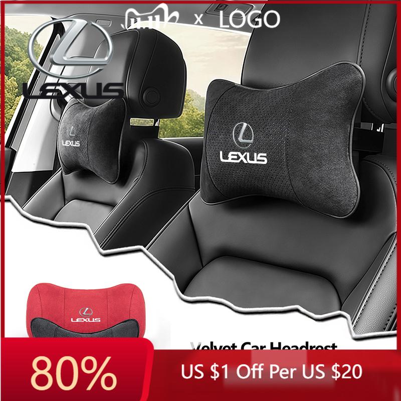2026 Hot Interior Stickers Suede Headrest Car Breathable Memory Foam Neck Pillow For Lexus RX300 IS200 IS250 ES350 Ct200h UX250h
