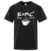 2026 Hot Sale Summer Men's T-shirt Cotton Casual Funny Energy=Milk+Coffee Print Men Cool Loose O-neck Tops for Men Women Short Sleeve Male Tees