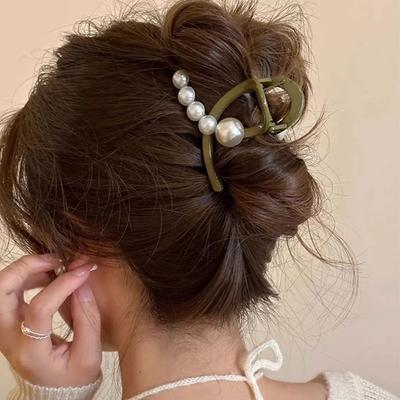 Cross Pearl Spona do vlasů pro ženy Módní Francouzské Elegantní Sponky do vlasů Korejský styl Sponky do vlasů Dívčí Sponka do vlasů Nové vlasové doplňky
