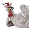 Resin Rooster Ornament Rustic Figurine Distressed Chicken Statue Farmhouse Unique Animal Sculpture Style for Thanksgiving Day Desktop