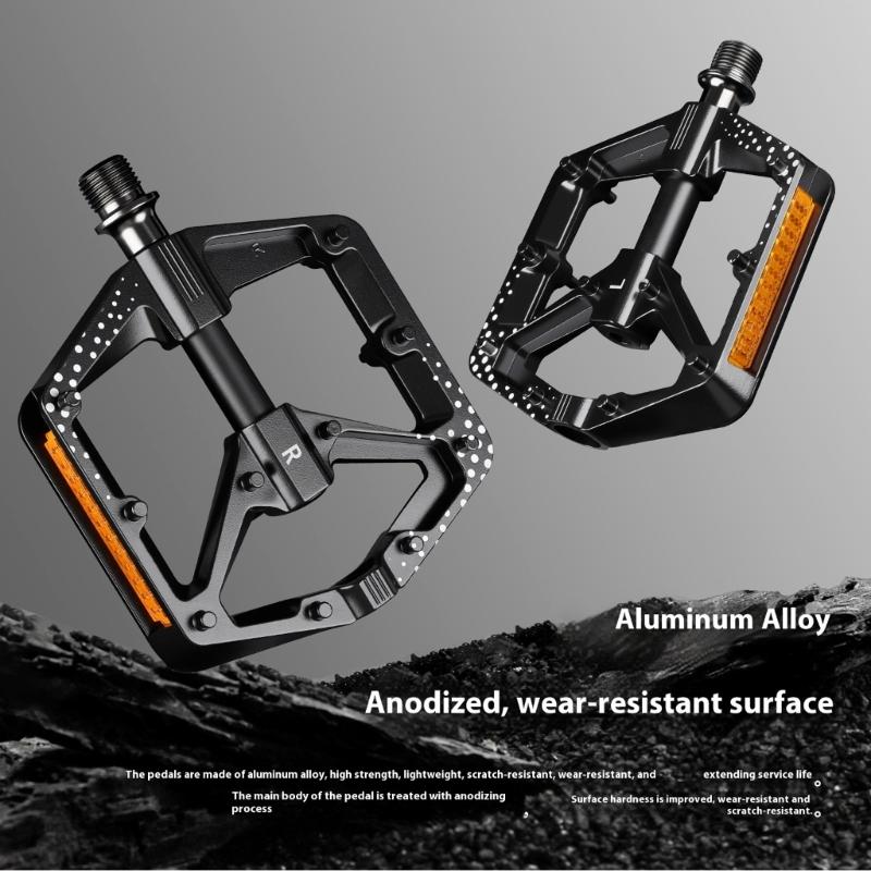 High Speed Aluminum Bike Pedals Cycling High Strengths Wide Platform Pedals for Various Cycling Environment
